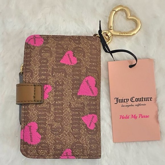 Juicy Couture Follow Your Heart Tab Card Bag Keychain or Backpack Wallet NWT - Picture 5 of 8
